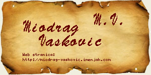 Miodrag Vasković vizit kartica